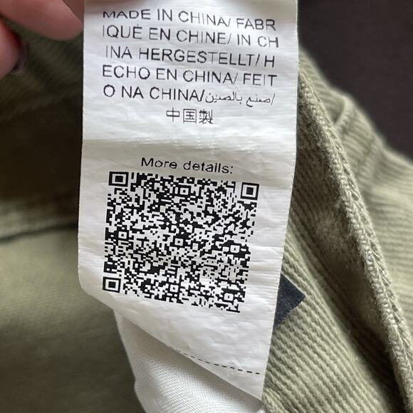 Shein Womens Butterflies Jeans Large Green Distressed Boho Denim Cotton Festival - Picture 7 of 12